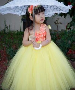 yellow baby birthday dress