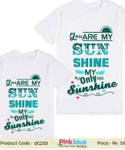 Personalized Family T-shirts Set Dad and Kids Son Online Shop India
