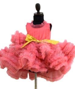 peach-ruffled-gown-for-girls-online-with-bow
