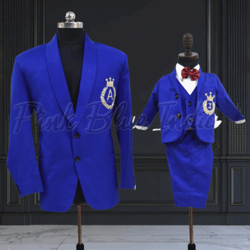blue-father-son-same-suit-for-birthday-wedding