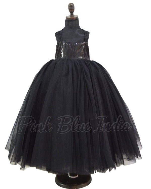 Stylish black party gown for girls birthday celebration elegant outfit