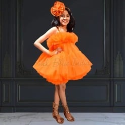 candy-orange-color-western-girls-dress