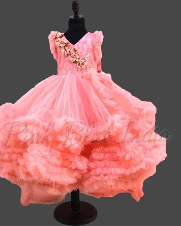 LED light birthday gown for baby girl party celebration stylish fun outfit