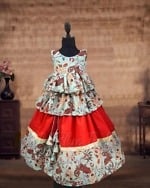 Green lehenga set for baby girl, wedding festive outfit, elegant stylish wear