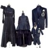 black-family-matching-dress-outfits-for-wedding