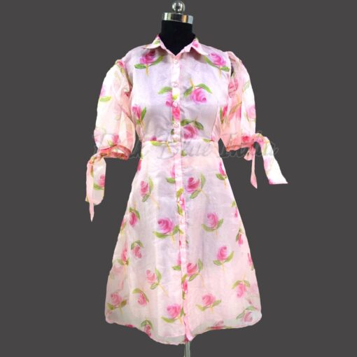 buy-pink-floral-printed-organza-dress