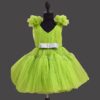 designer-green knee-length-girls-party-dress