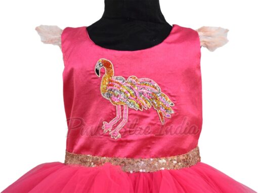 flamingo-pink-high-low-party-dress-for-girls