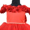 girl-stylish-party-wear-red-rosette-gown