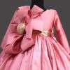girls-peachish-pink-birthday-gown-with-bow