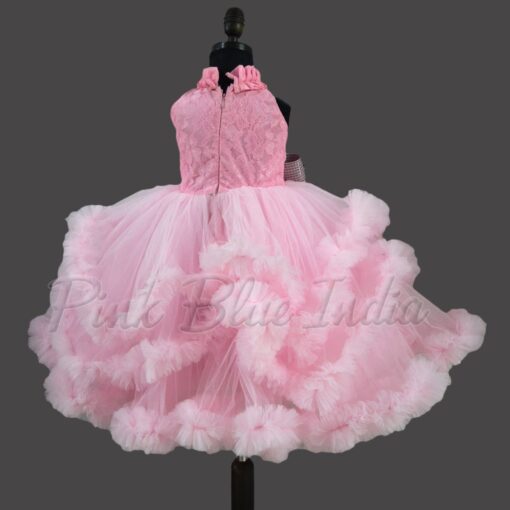high-neck party-wear-gown-in-pink-for-girls
