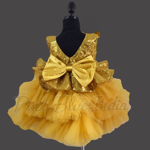 party-wear-golden-peplum-dress