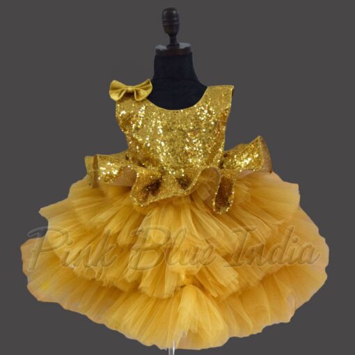 party-wear-golden-peplum-dress