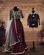 Mother son matching wedding outfit elegant coordinated look stylish family wear