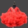 Girls-Red-Ruffled-Multilayered-Party-Gown