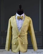 Baby boy linen suit 4 piece set summer wedding party wear stylish formal outfit