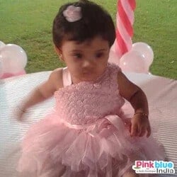 Pink romper dress for baby girl birthday party cute soft stylish outfit