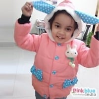 Peach Bunny Warm Coat
