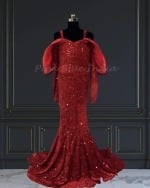 Maroon velvet party gown for baby girl birthday outfit elegant stylish look