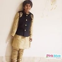 Kids Kurta Pajama with Velvet Jacket