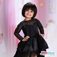 Black Couture Evening Prom Gown for Kids