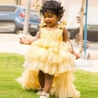 Champagne Party Wear Tail Dress