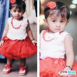 Orange tutu skirt for baby girl birthday party cute vibrant princess style