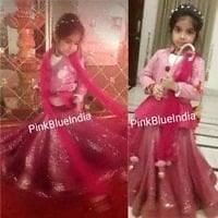 Girls Designer Ombre Lehenga