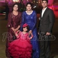 Pink Party Wear Heavy Ruffle Gown