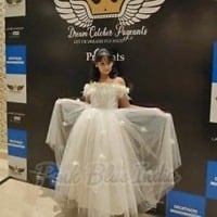 White Color Kids Gown