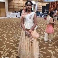 Peach Color Kids Lehenga