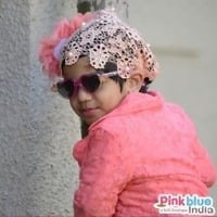 Peach Crochet Baby Headband