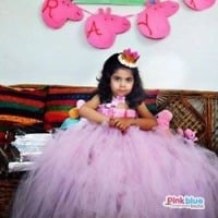Baby Pink Flower Birthday Tutu Dress