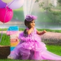 Violet Baby Girls Birthday Dress