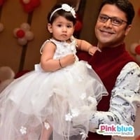 High Low White Flower Girl Dress