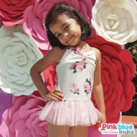 Baby Girls White Swimwear