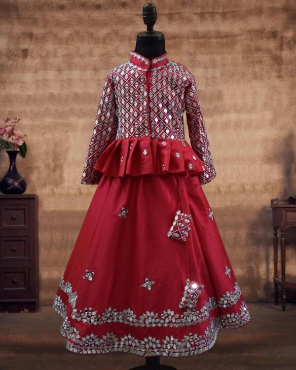 Kids designer party wear outfit stylish birthday gown modern elegant look