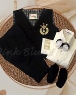Custom embroidery birthdate shirt with waistcoat for baby boy birthday outfit stylish