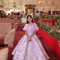 Levender Panel Ball Gown
