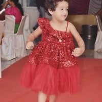 maroon-ruffled-one-shoulder-dress