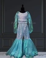 Crop top bell bottom set for baby girl festive party outfit stylish trendy