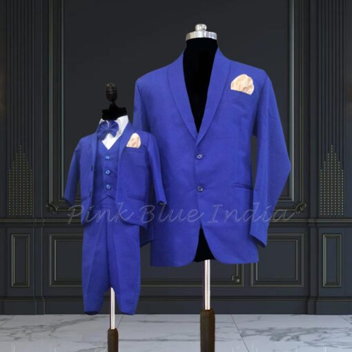 dad-and-son-matching-royal-blue-outfits