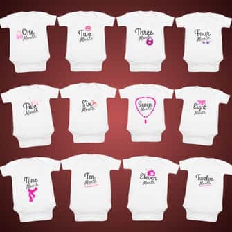Milestone Onesies Girls
