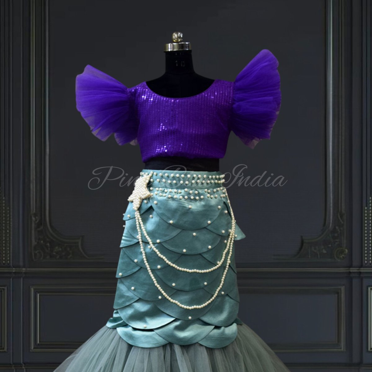 mermaid-theme-crop-top-and-skirt-for-girls