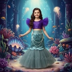 mermaid-theme-crop-top-and-skirt-for-girls