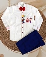 Baby boy circus theme birthday shirt personalized party outfit colorful style