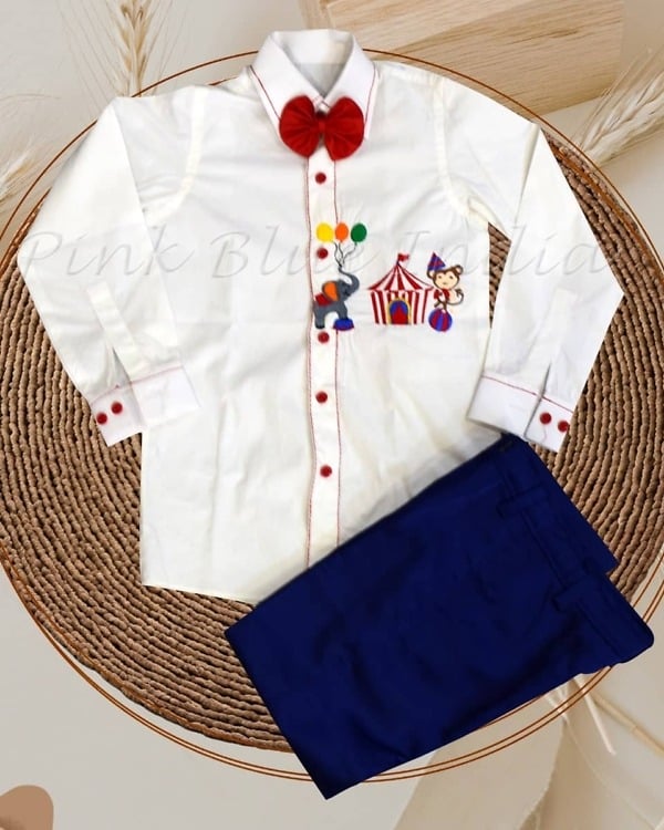 Baby boy circus theme birthday shirt personalized party outfit colorful style