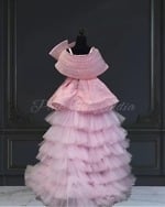 Pink high low party dress for girls, trendy birthday celebration wear
