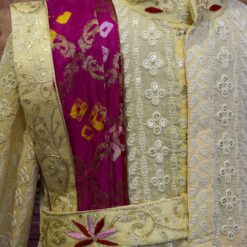 golden-dhoti-kurta-set-in-silk-with-handwork-for-boys