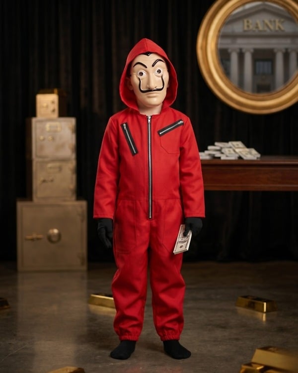 Money Heist Jumpsuit/Boiler Suit for Kids